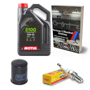 Kundendienst Wartungsset für Kymco MXU 500 04-09 Motoröl Motul Ölfilter Zündkerze