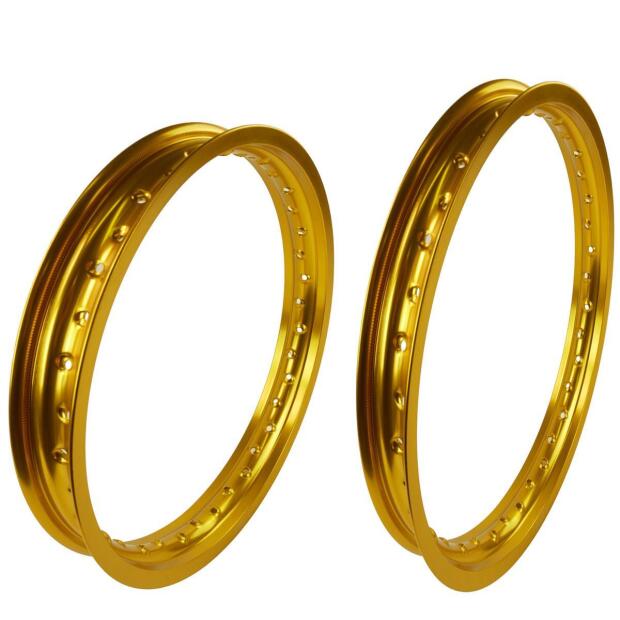 Felgen für Yamaha XT 500 Gold vorne & hinten Aluminium Felgenringe