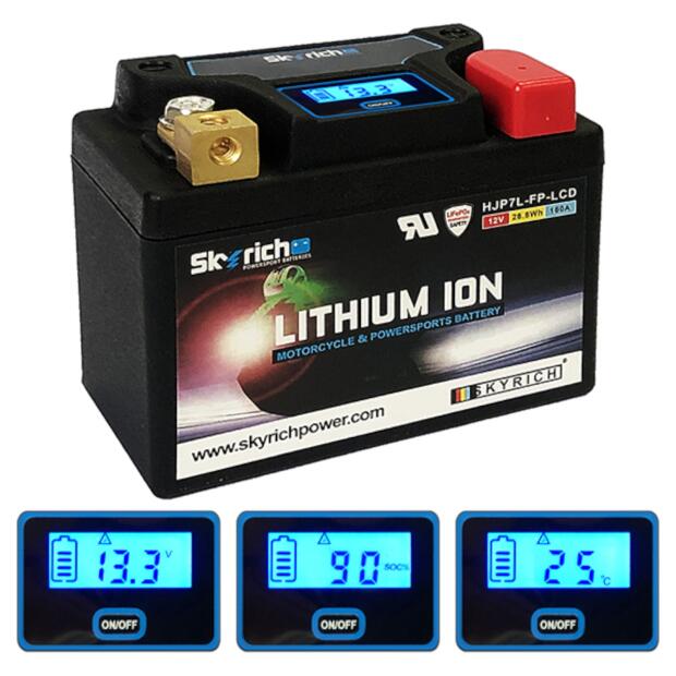 Lithium Batterie mit LCD für Yamaha XQ 125/150 Maxster (HJP7L-FP-LCD)