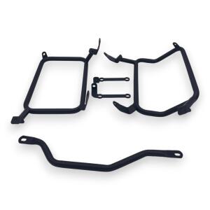 Case Set & rack black alu for BMW R 1200 & 1250 GS 35L & 46L Top & Side cutout