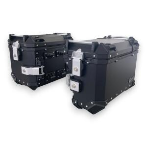 Alukofferset & Träger schwarz für BMW F 750/800/850/900 GS 45L & 46L+43L Cutout