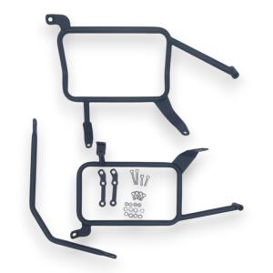 Case Set & rack black alu for BMW F 750-900 GS 45L & 46L Top & Side cases cutout