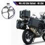 Alukofferset & Träger schwarz für BMW F 750/800/850/900 GS 45L & 46L+43L Cutout