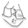 Case Set & rack silver alu for BMW F 750-900 GS 22L & 46L Top & Side cases cutout