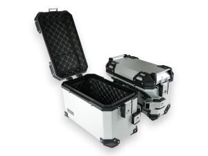 Case Set & Rack Silver for BMW F 750/800/850/900 GS 45L & 46L+43L Cutout