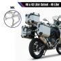Case Set & Rack Silver for BMW F 750/800/850/900 GS 45L & 46L+43L Cutout