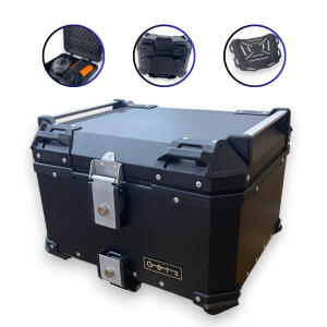 Alu Case Set & rack Black for BMW G 310 R 55L & 46L Top & Side cases Cutout