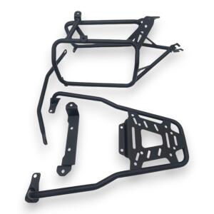 Case Set alu black & rack for Harley Pan America 55l & 46l Top & Side cases Cutout