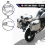 Alukoffersystem silber für Harley Davidson Pan America 22L & 46L & Träger Cutout