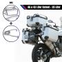 Alukoffersystem silber für Harley Davidson Pan America 35L & 46L & Träger Cutout