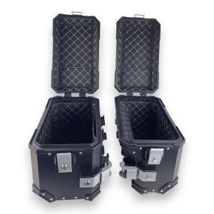 Alukoffersystem Schwarz für Suzuki DL 650 45L & 46L Top & Seitenkoffer Cutout