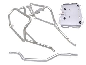 Seitenkoffersystem für Suzuki DL 650 Silber Seitenkoffer 46 L & Träger Cutout