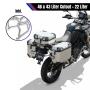 Alukoffersystem Silber für Suzuki DL 650 22L & 46L Top & Seitenkoffer Cutout