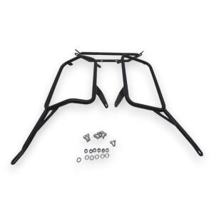 Seitenkofferset alu schwarz & Träger für Suzuki DL 800 V-Strom 46L+43L Cutout