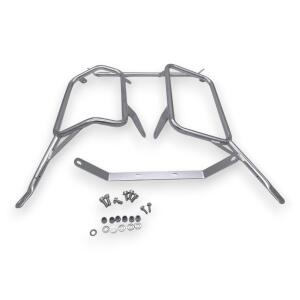 Side Case set alu & Rack for Suzuki DL 800 V-Strom silber 46l Cutout