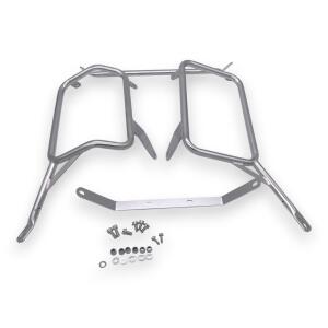 Kofferset & Träger für Suzuki DL 800 V-Strom silber 45L & 46L Top & Seitenkoffer Cutout