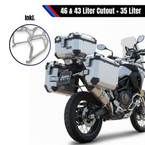 Alu Case system & rack silver for KTM 1050-1290...