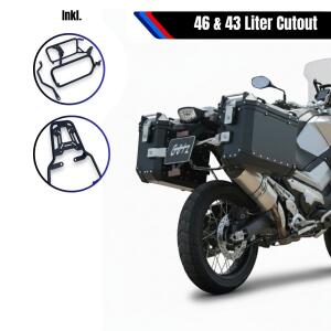 Side Case set alu & Rack for Honda X-ADV 750 black...