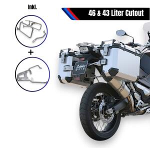 Side Case set alu & Rack for Honda X-ADV 750 silber...