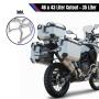 Koffersystem silber Alu für Honda CRF 1100 AfricaTwin 35L & 46L Cutout