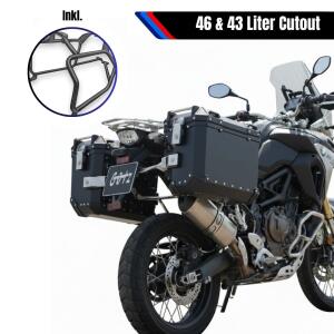 Alu Side Case set alu 46 l for CFMoto 800 MT black whit...