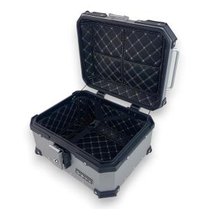 Alukofferset & Träger Silber für BMW R 1300 GS 35L & 2x 46l Top & Seitenkoffer