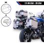 Alukofferset & Träger Silber für BMW R 1300 GS 35L & 2x 46l Top & Seitenkoffer