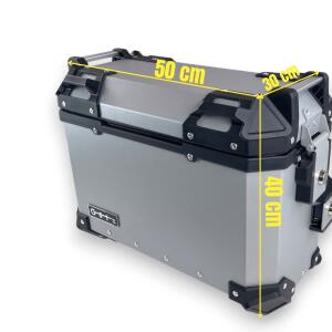 Pannier Box Set silver & rack for BMW R 1300 GS 55L 2X 46L