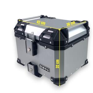 Alukofferset & Träger Silber für BMW R 1300 GS 45L & 2x 36l Top & Seitenkoffer