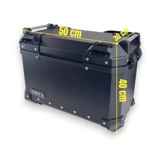 Alukofferset & Träger Schwarz für Kawasaki Versys 650 22 L Topcase & Seitenkoffer 2 X 46 L