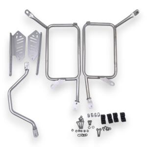 Alukofferset & Träger Silber für Kawasaki Versys 650 22L & 2X46L Top & Seitenkoffer