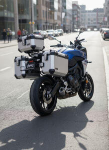 Alukofferset & Träger Silber für Kawasaki...