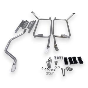 Alukofferset & Träger Silber für Kawasaki Versys 650 45L & 2X46L Top & Seitenkoffer