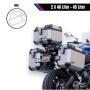 Alukofferset & Träger Silber für Kawasaki Versys 650 45 L Topcase & Seitenkoffer 2 X 46 L