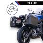 Alukofferset & Träger Schwarz für Kawasaki Versys 650 L Topcase & Seitenkoffer 2 X 36 L