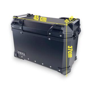 Alukofferset & Träger Schwarz für Kawasaki Versys 650 45 L Topcase & Seitenkoffer 2 X 36 L