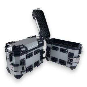 Seitenkofferset alu & Träger Silber für Kawasaki Versys 650 2 X 36 Liter