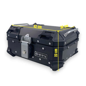 Alukofferset & Träger Schwarz für Honda NX 400 22L & 2X46L Top & Seitenkoffer