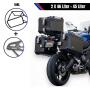 Alukofferset & Träger Schwarz für Honda NX 400 45L & 2X46L Top & Seitenkoffer