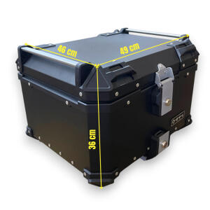 Alukofferset & Träger Schwarz für Honda NX 400 55L & 2x46L Top & Seitenkoffer