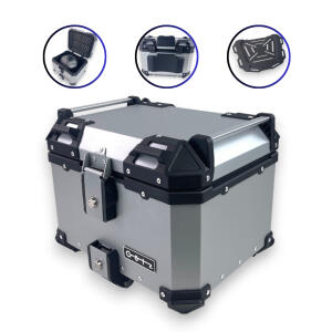 Alukofferset & Träger Silber für Honda NX 400 45L & 2X46L Top & Seitenkoffer