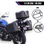 Alukofferset & Träger Schwarz für Honda NX 400 35L & 2X36L Top & Seitenkoffer