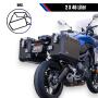 Seitenkofferset alu & Träger Schwarz für Honda XL 750 2X 46 Liter