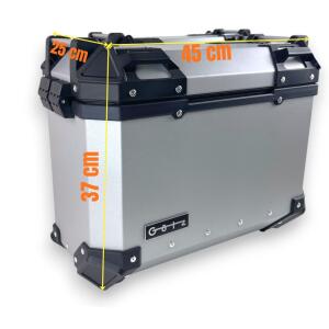 Pannier Box Set alu silver & rack for Honda XL 750 35L & 2X 36L Top & Side