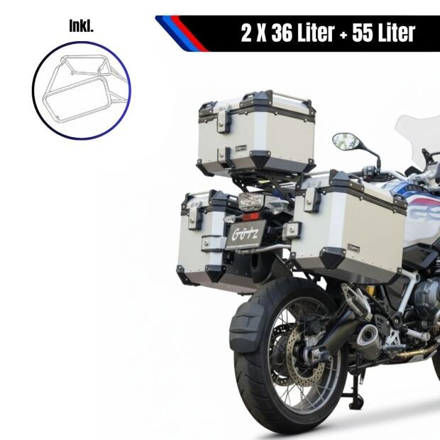 Pannier Box Set & rack for Honda XL 750 55 L 2 X 36 L