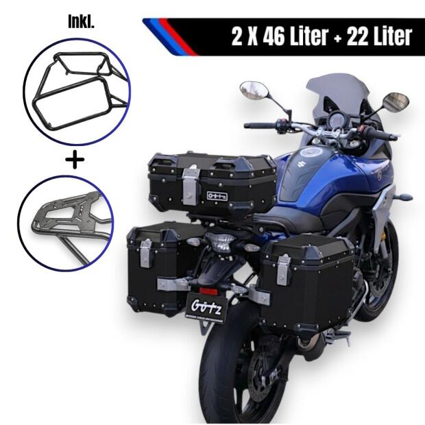 Pannier Box Set & rack for Honda NC 750 X 22 L 2 X 46 L