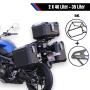 Alukofferset & Träger Schwarz für Honda NC 750 X 35L & 2x46L Top & Seitenkoffer