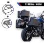 Alukofferset & Träger Schwarz für Honda NC 750 X 55L & 2x46L Top & Seitenkoffer