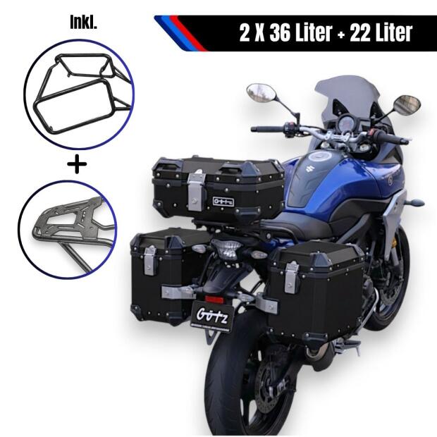 Pannier Box Set & rack for Honda NC 750 X 22 L 2 X 36 L