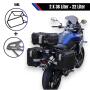 Alukofferset & Träger Schwarz für Honda NC 750 X 22L & 2x36L Top & Seitenkoffer